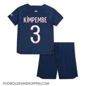 Paris Saint-Germain Presnel Kimpembe #3 Hjemmebanetrøje Børn 2023-24 Kortærmet (+ Korte bukser)